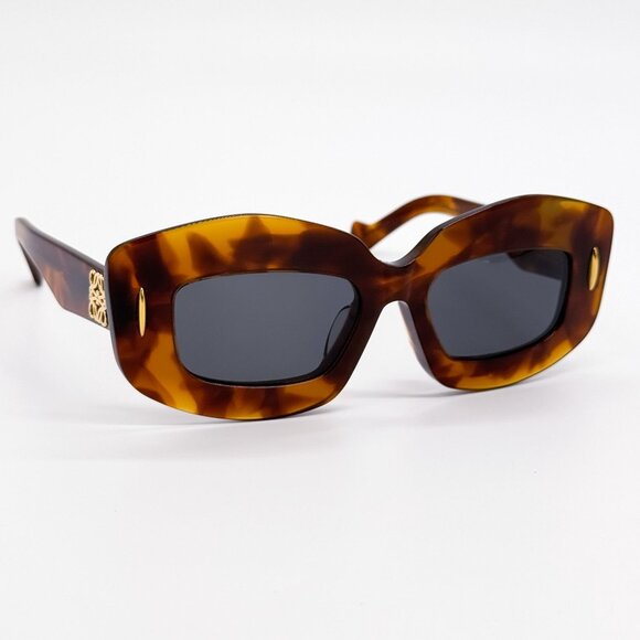 NEW LW40114F 53A, LOEWE SUNGLASSES HAVANA GREY - Picture 1 of 11